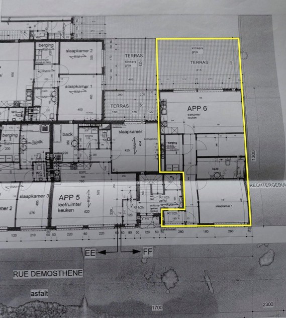Appartement met 2 slpk, ruim terras en kelder 