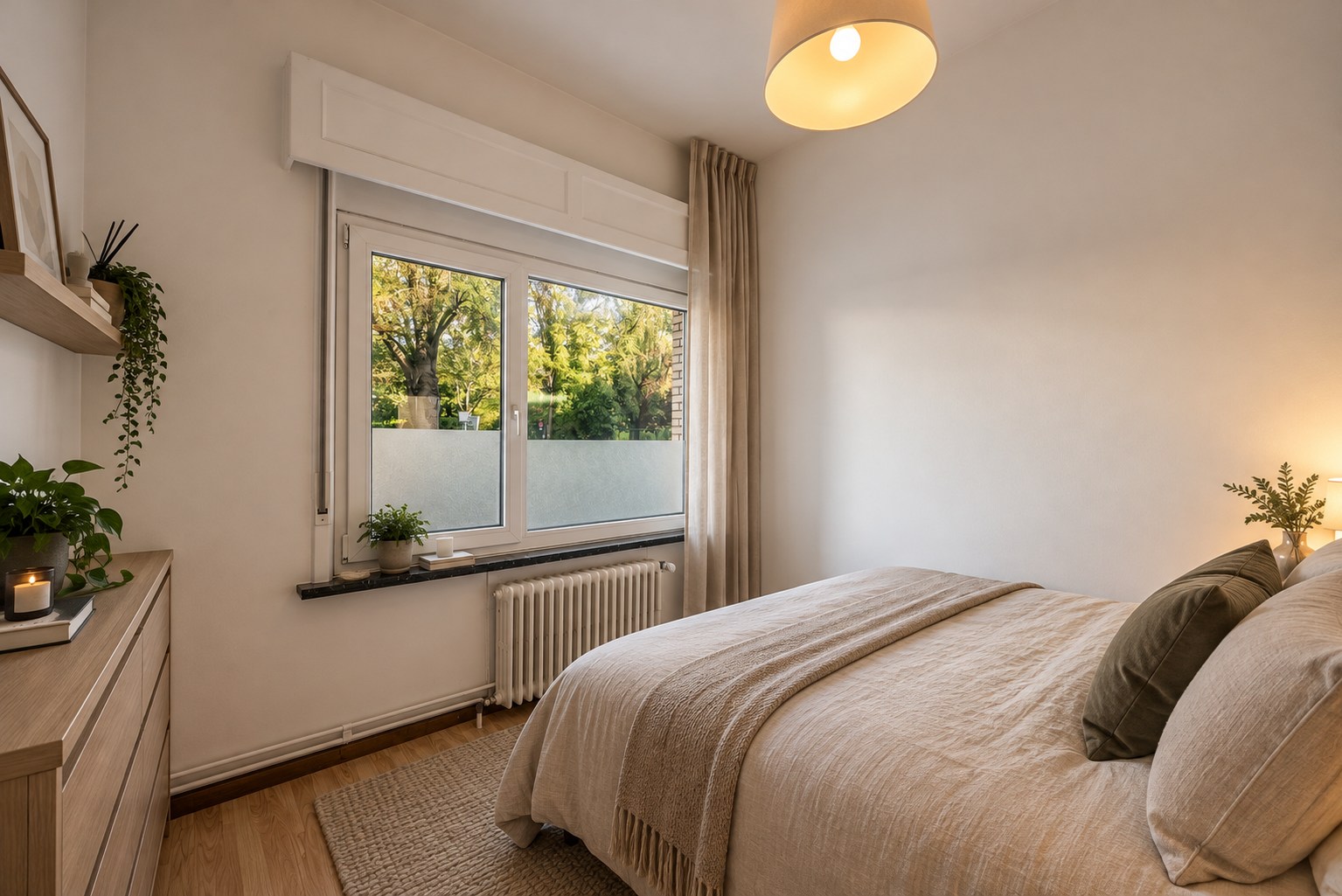 Gelijkvloers appartement met 1 slaapkamer en terras 