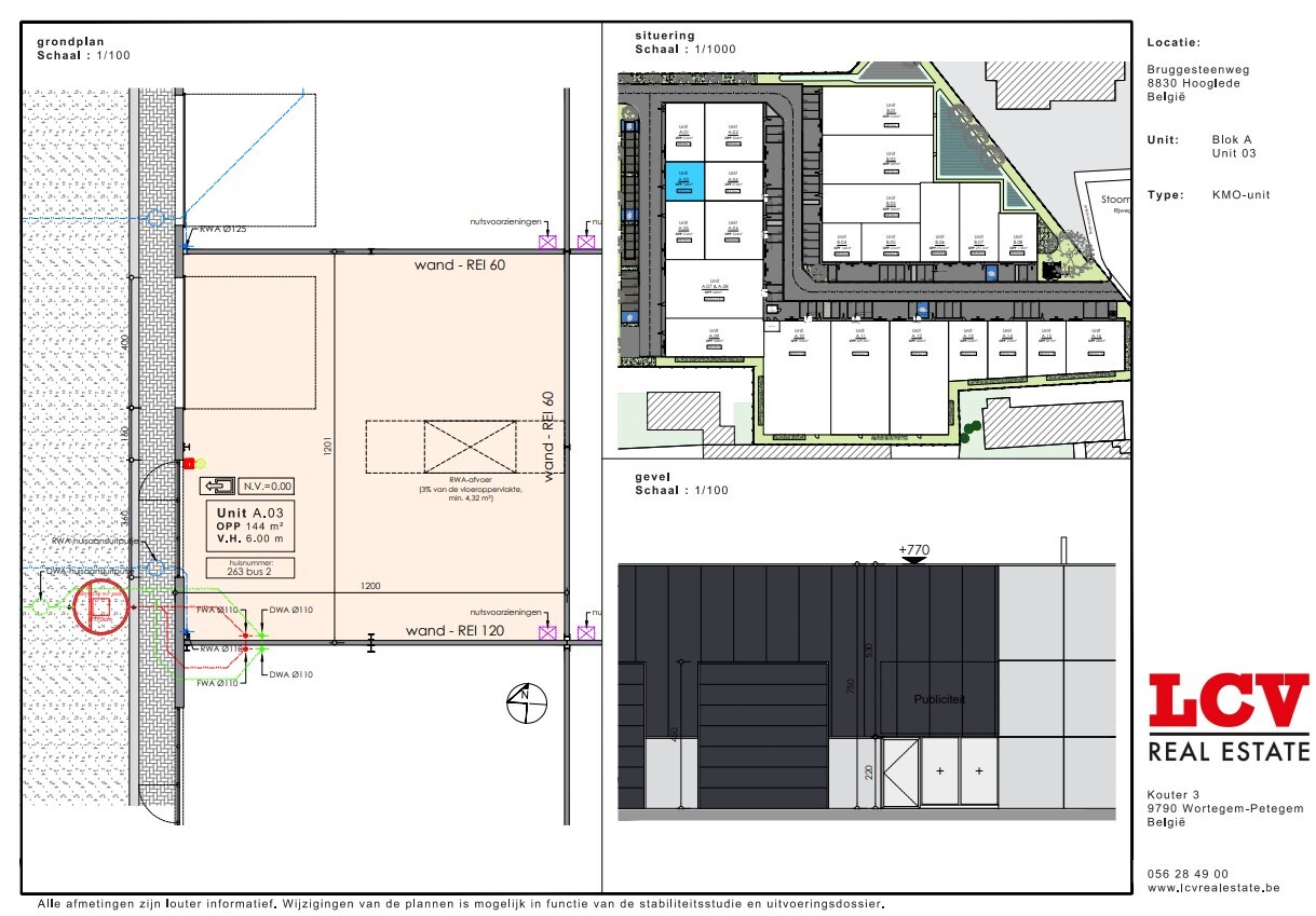 Loods te huur op uitstekende locatie. 