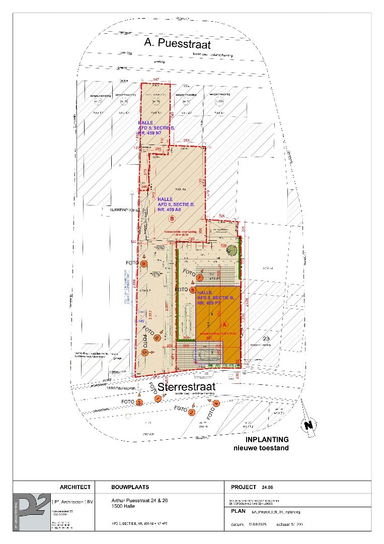 Vernieuwde loods en vergunde bouwgrond voor halfopen bebouwing te Lembeek 