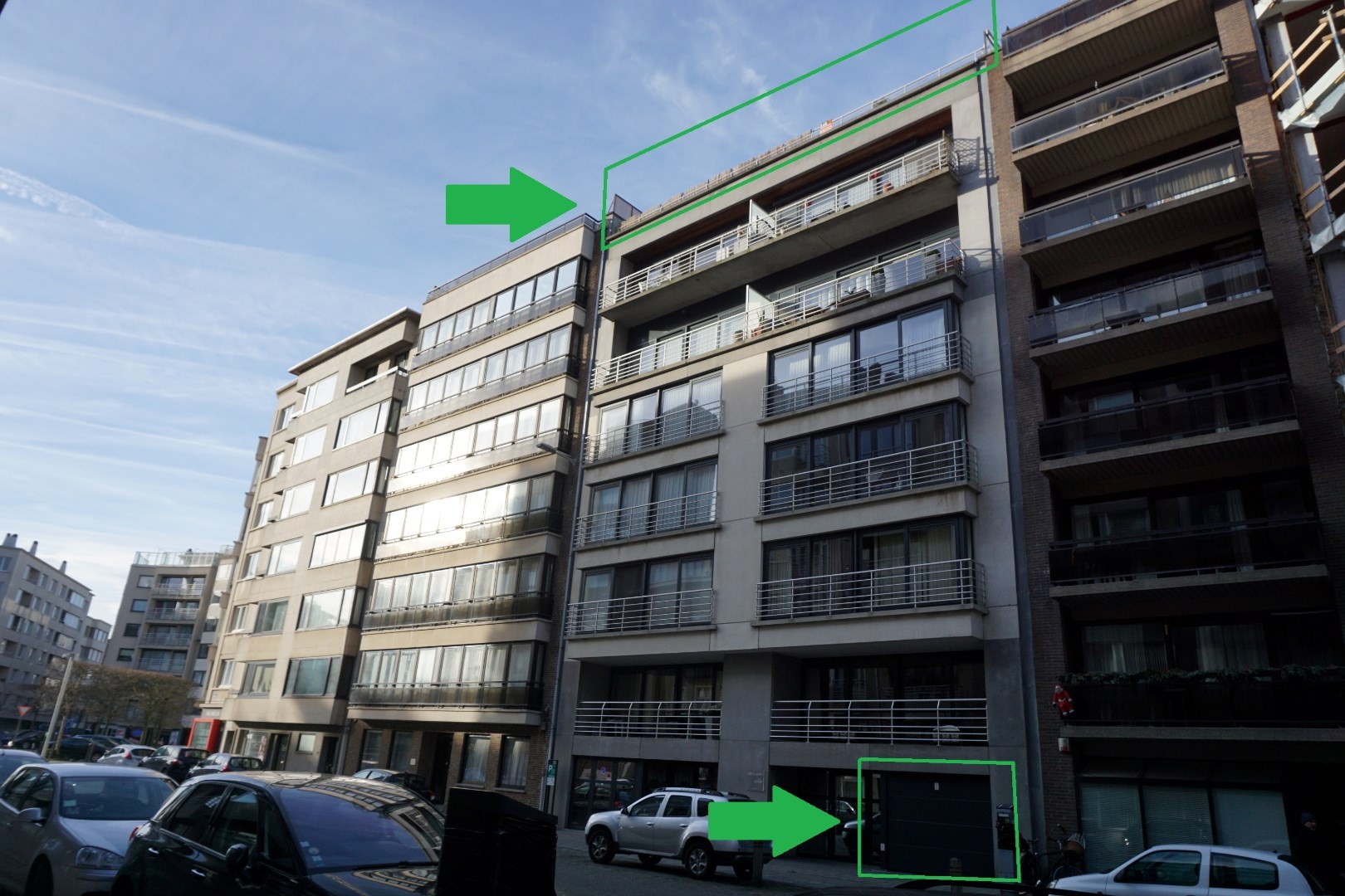 Penthouse 3 slaapkamers centrum Oostende - voorgevel