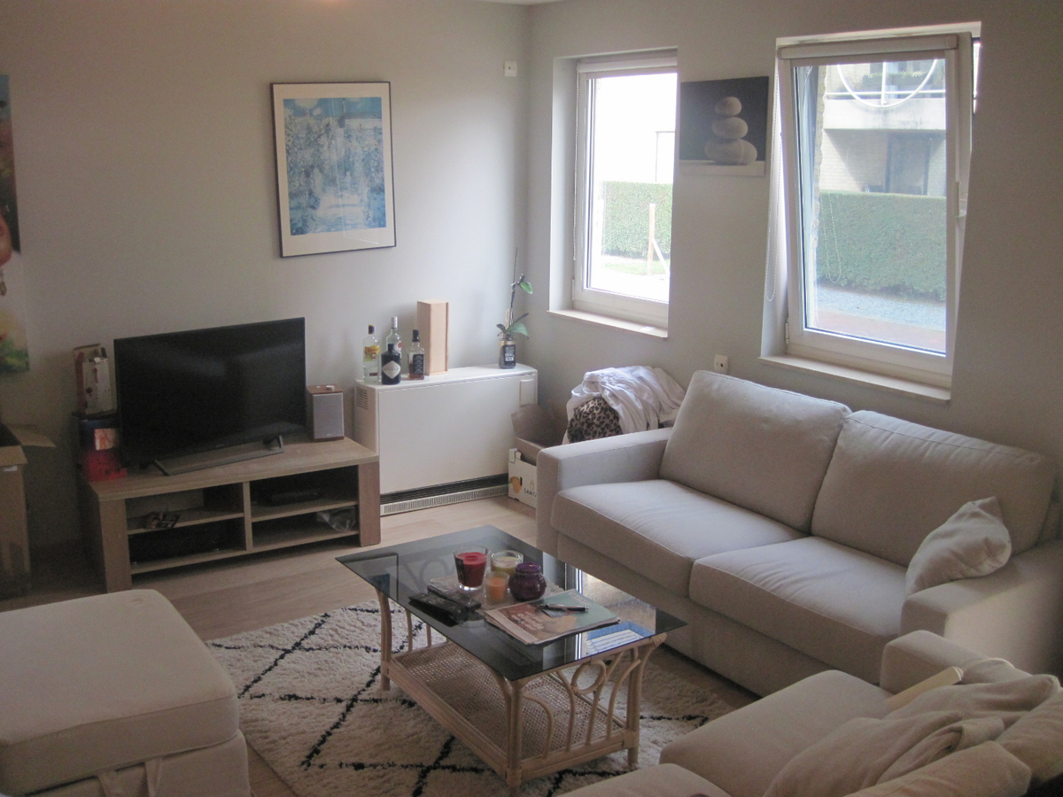 Aangenaam 1-slp-appartement nabij Station (in t groen met terras). 