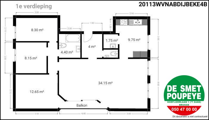Zonnig hoekappartement nabij het station. 