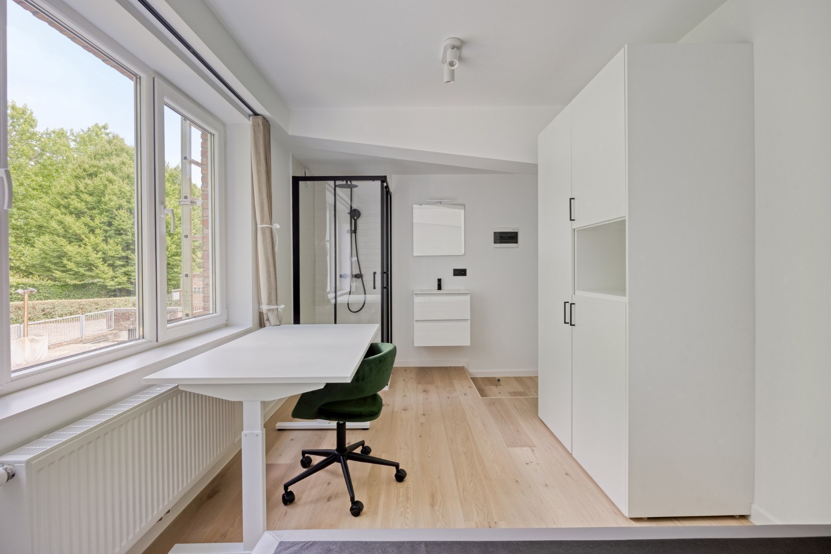 Volledig gerenoveerde studentenkamer in residentie met 29 studentenkamers in hartje Leuven - EPC label A! 