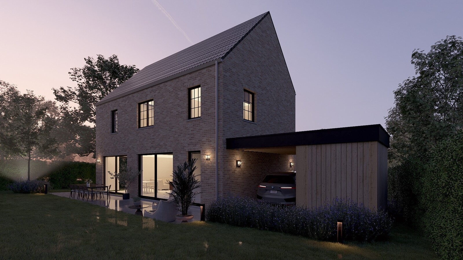 Vrijstaande Bijna Energie Neutrale nieuwbouwwoning op een perceel van 5are3ca op een rustige  doch centrale locatie in Lummen! 