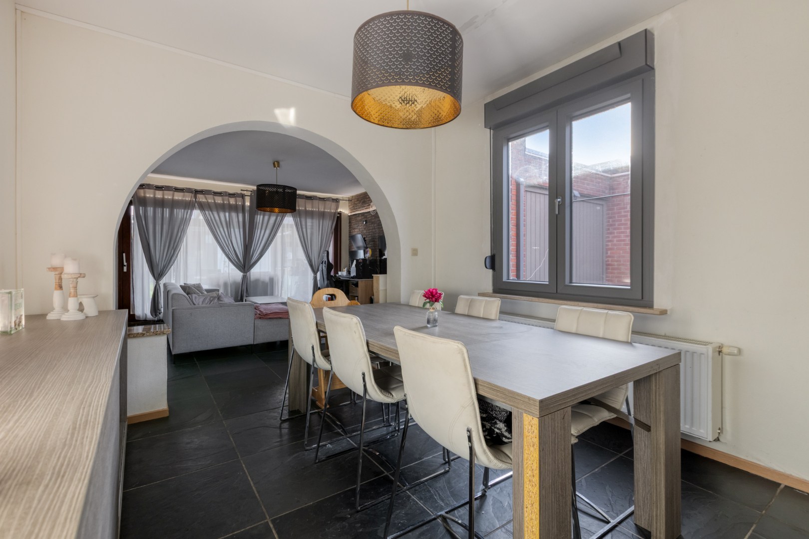 eetkamer doorgang woonkamer