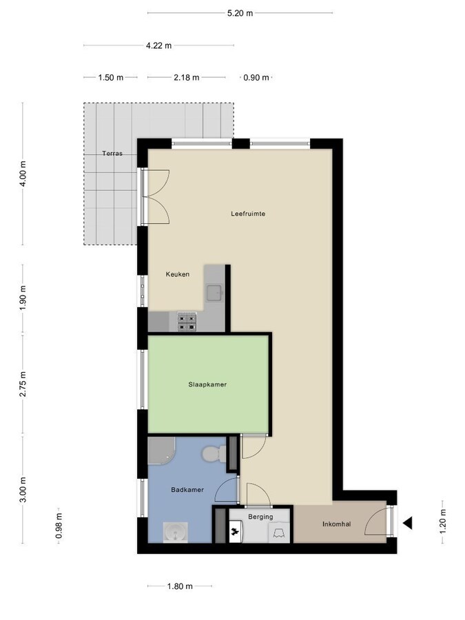 Modern appartement met 1 slpk en terras te Duffel 