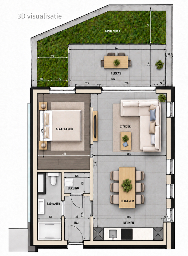 Modern 1-slaapkamer appartement te huur in Duffel 