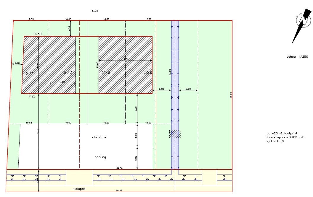 Projectgrond voor een totaal van 2.300 m² op een zichtlocatie te Schilde 