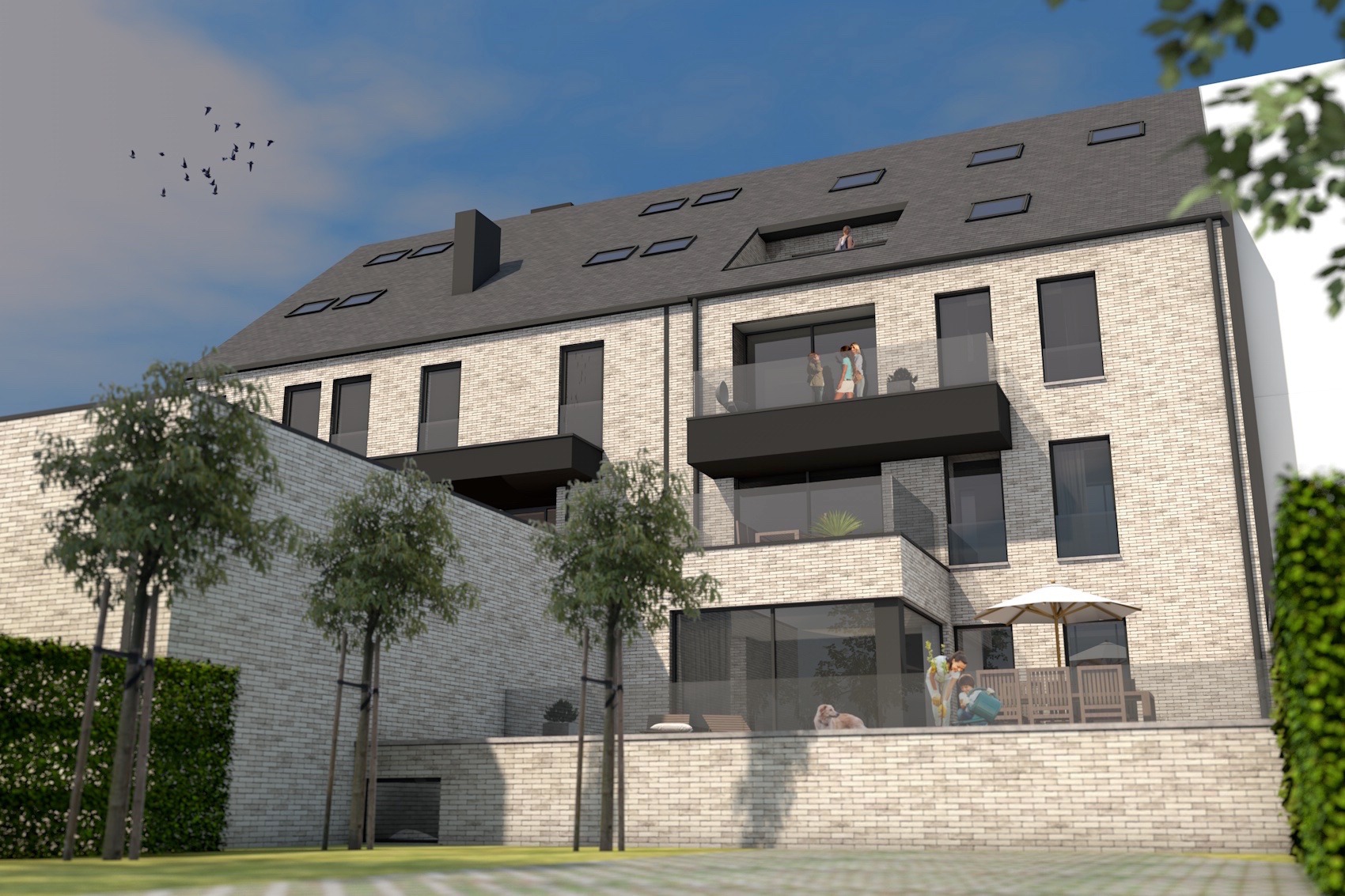 RESIDENTIE MAGRITTE 2 - 6 Moderne appartementen met terras. 