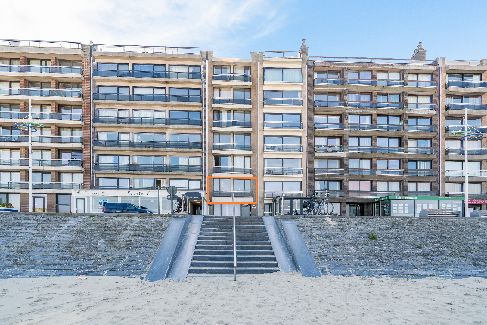 Appartement met frontaal zeezicht 