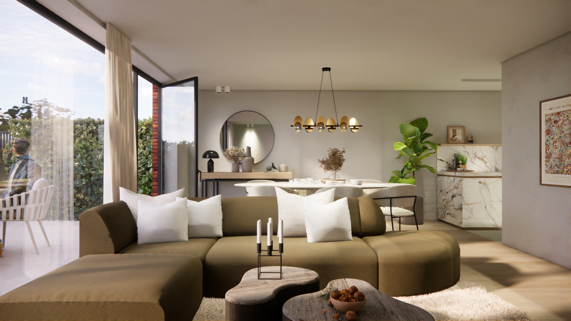 Ruim duplex appartement met leefruimte op tuinniveau in nieuwbouwproject Che Vista 