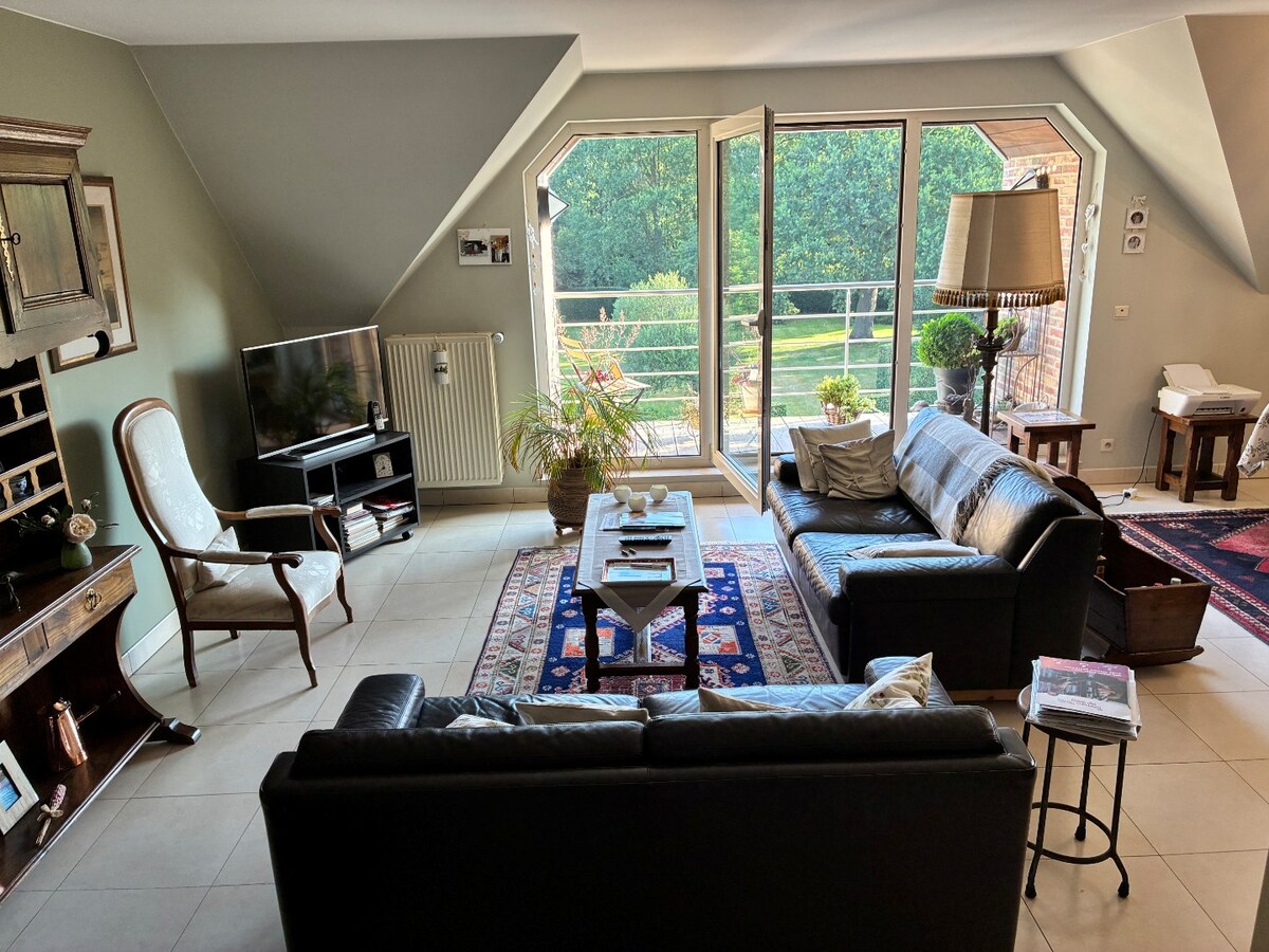 3 slpk-appartement met zicht op unieke tuin 