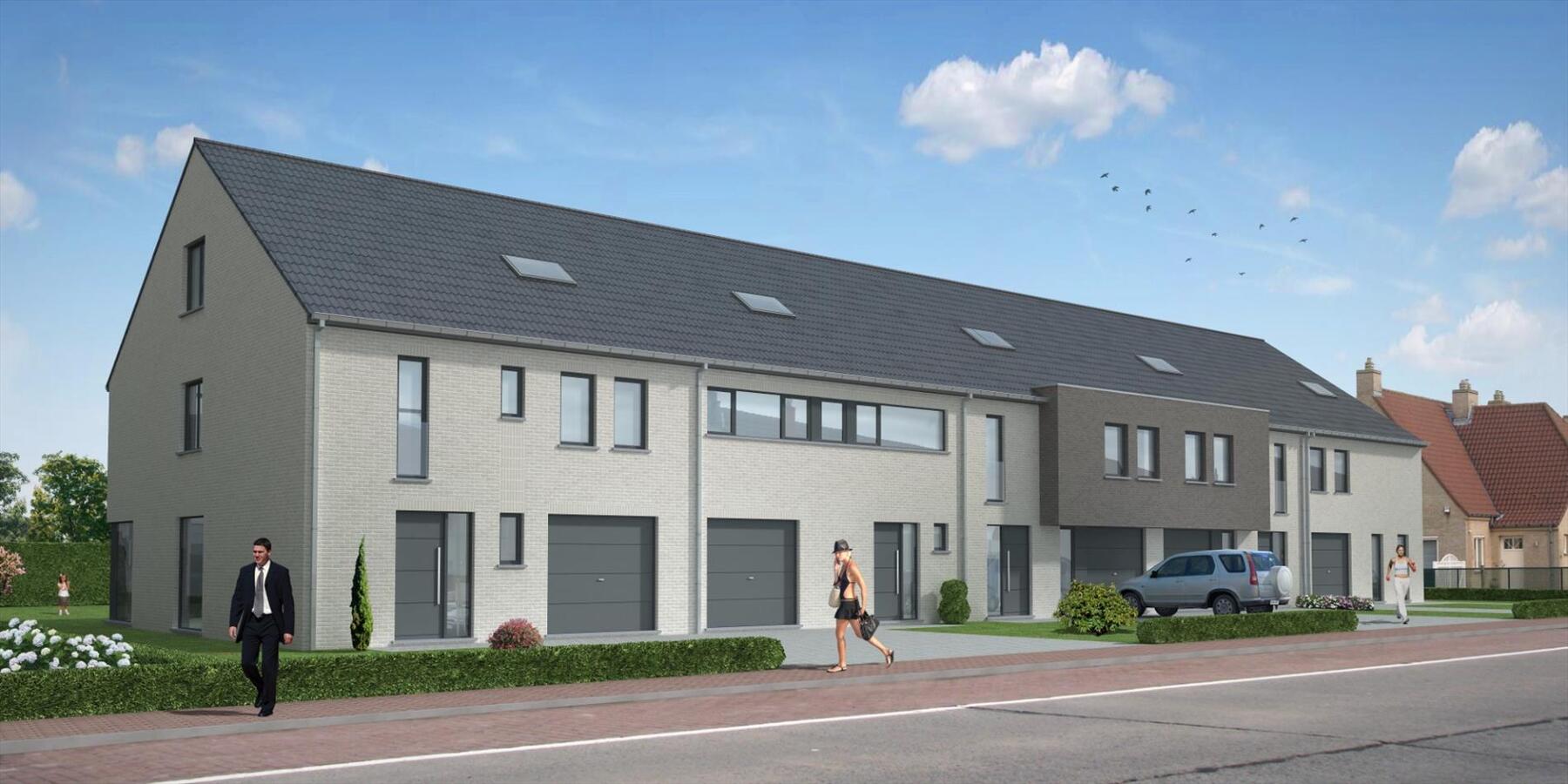 MODERNE HALF OPEN BEBOUWING IN NIEUWE VERKAVELING TE BREDENE 