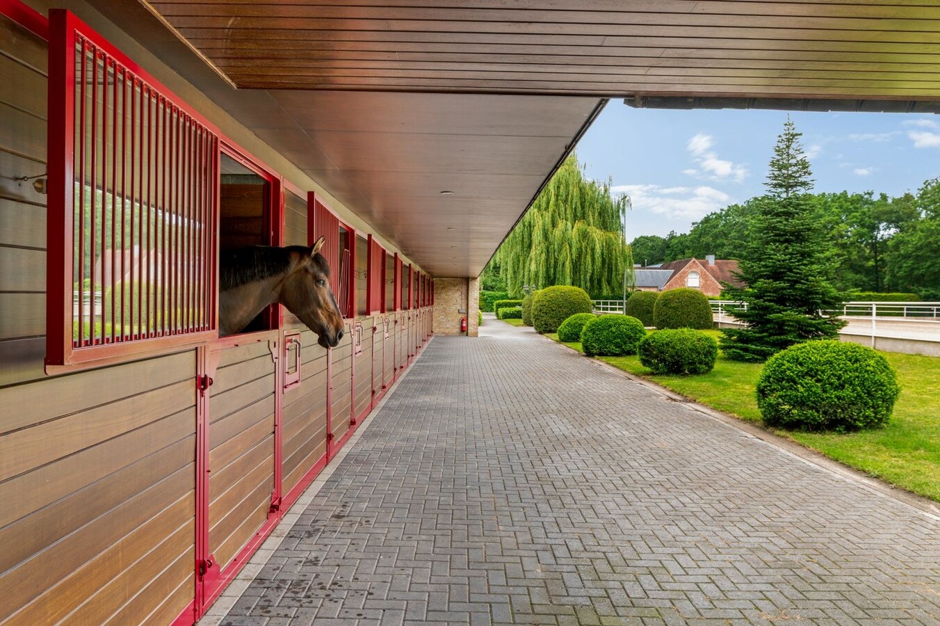 Exclusief eigendom met twee volwaardige, zelfstandige villa-woningen, een conciërgeverblijf en luxueuze paardenfaciliteiten op ruim 2 ha te Brasschaat 
