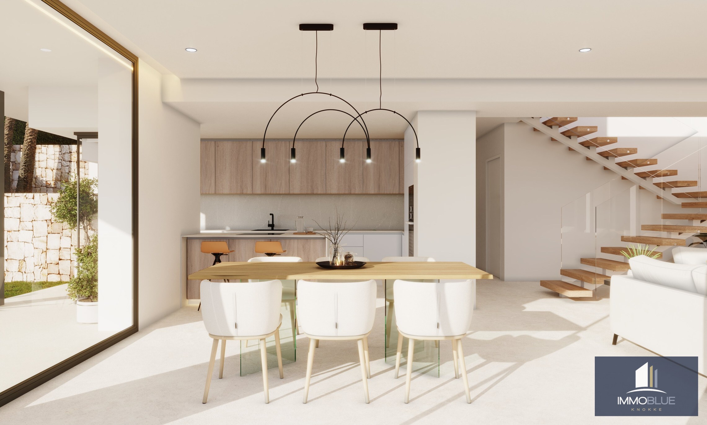 Maison moderne où le calme et la nature se rencontrent. 