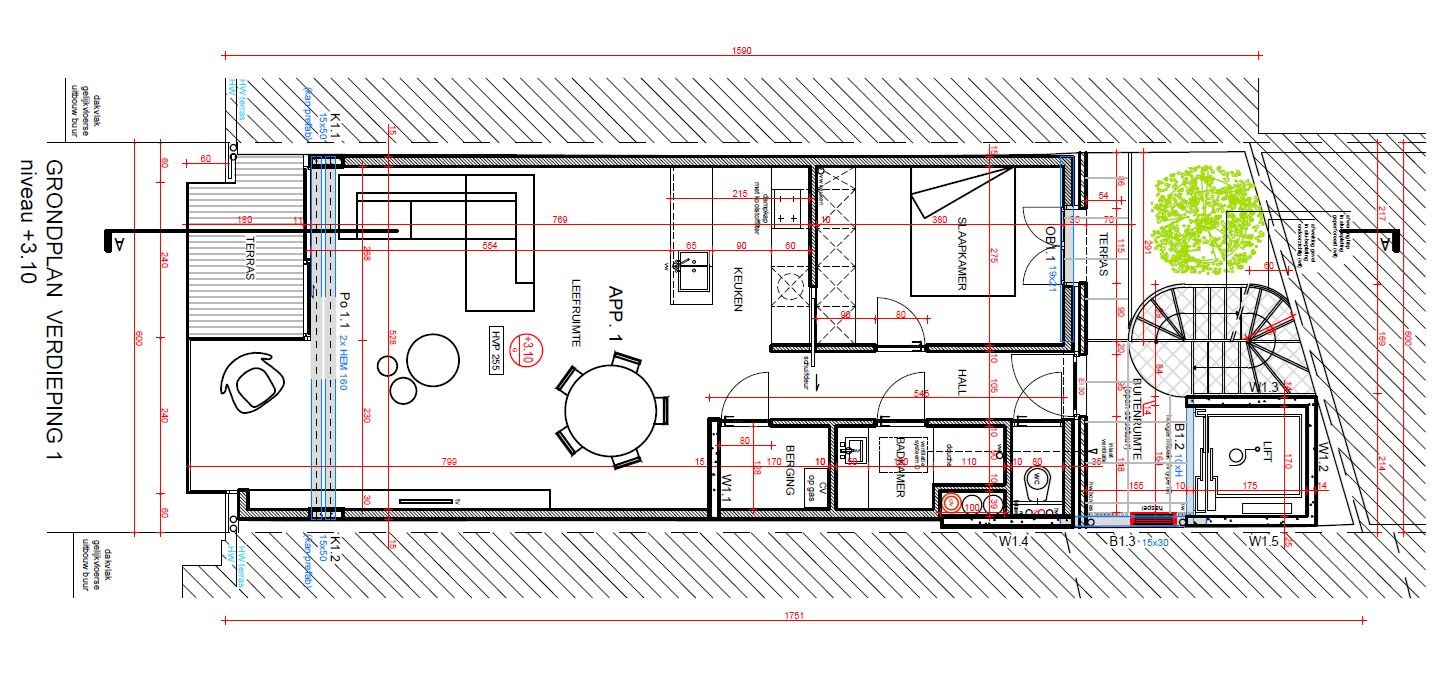 appartement 1 slaapkamer Visserskaai 47 Oostende