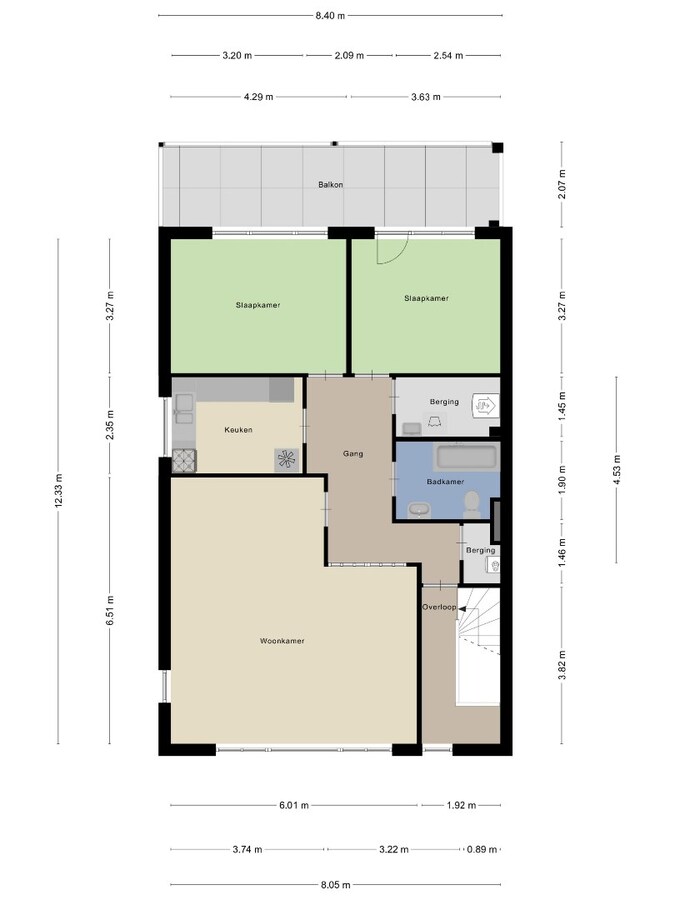 Kleinschalig gebouw met 2 appartementen en 5 garageboxen te Brasschaat 