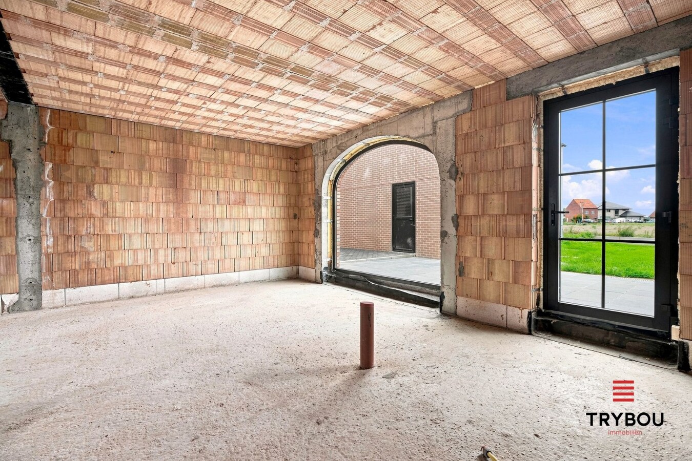 Ruime casco halfopen nieuwbouw met ruime garage in Merkem! 