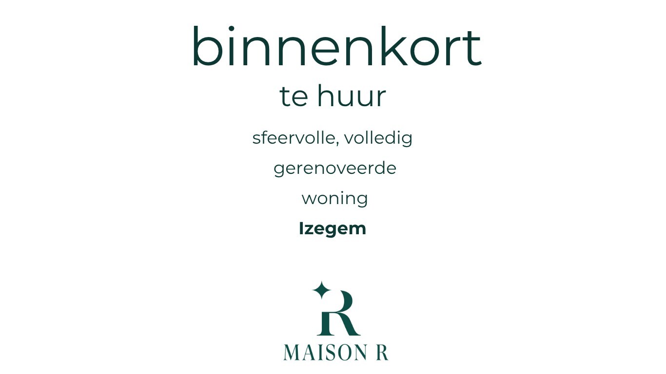 Te huur | in voorbereiding - Woning - Izegem