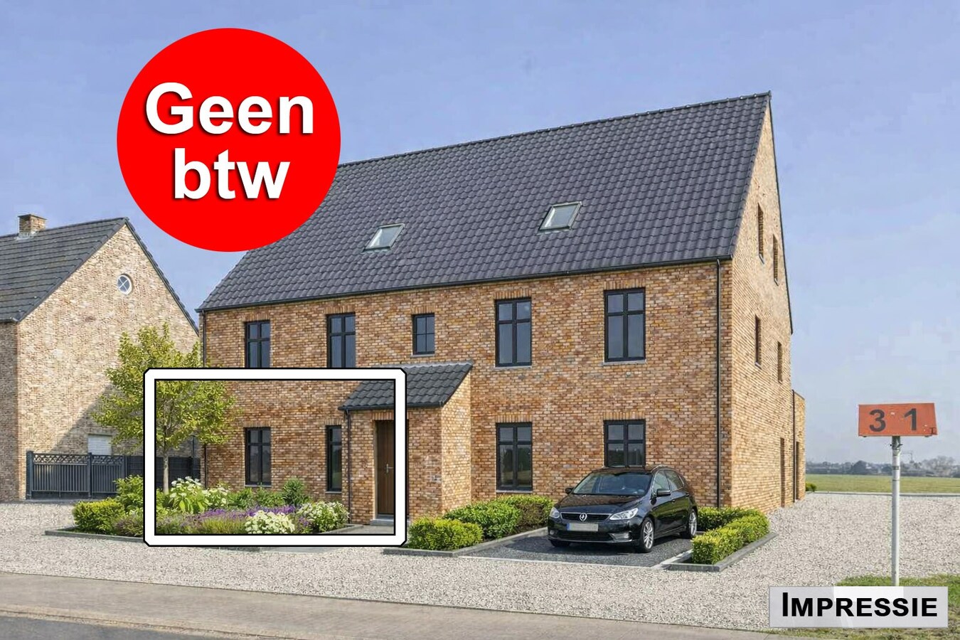 Nieuw gelijkvloers appartement met terras en tuintje 