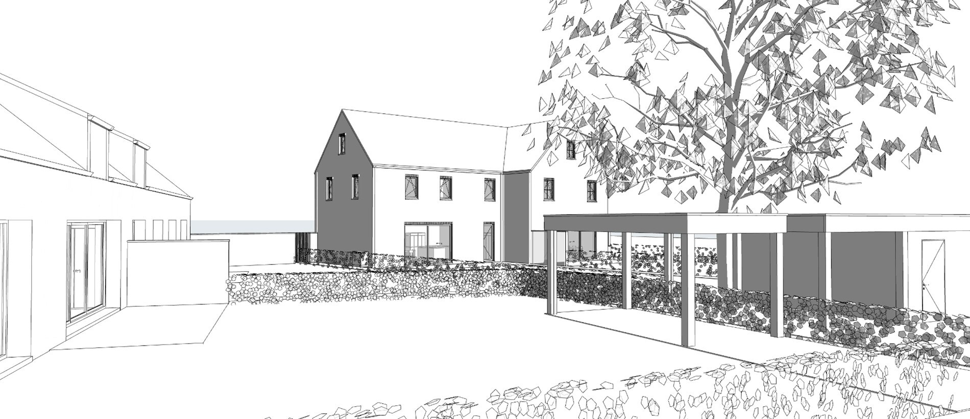 Exclusief project van een authentieke, volledig getransformeerde hoeve tot 2 nieuwbouw BEN-woningen! 