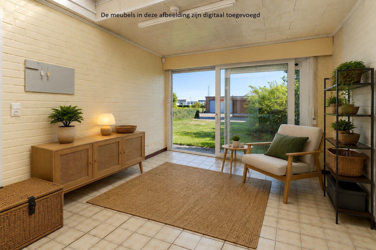 Gelijkvloers appartement met 2 slaapkamers, terras en tuin 