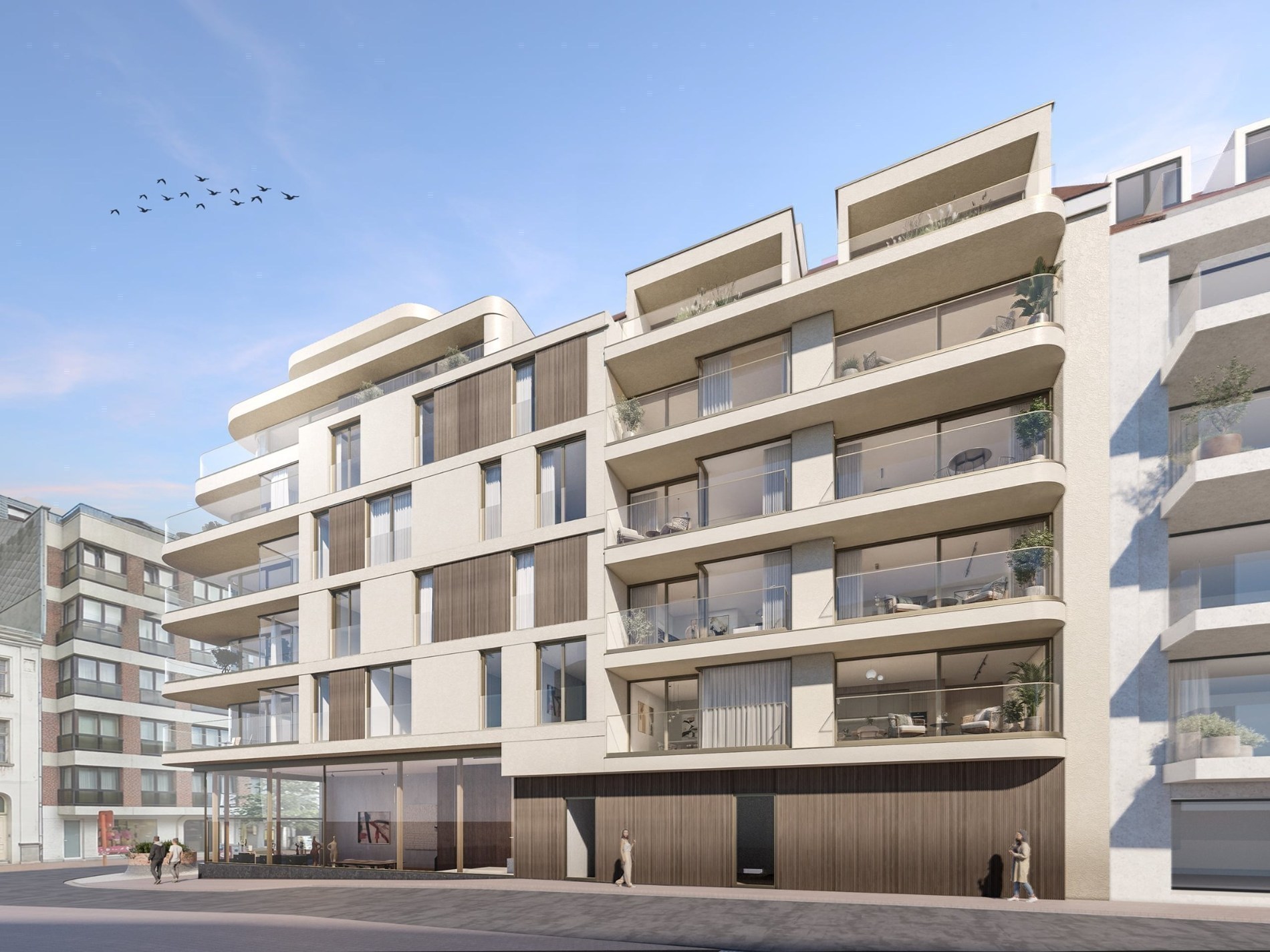 Ruim handelspand op een top ligging op de hoek van de Mosselmanstraat en de Dumortierlaan te Knokke. 