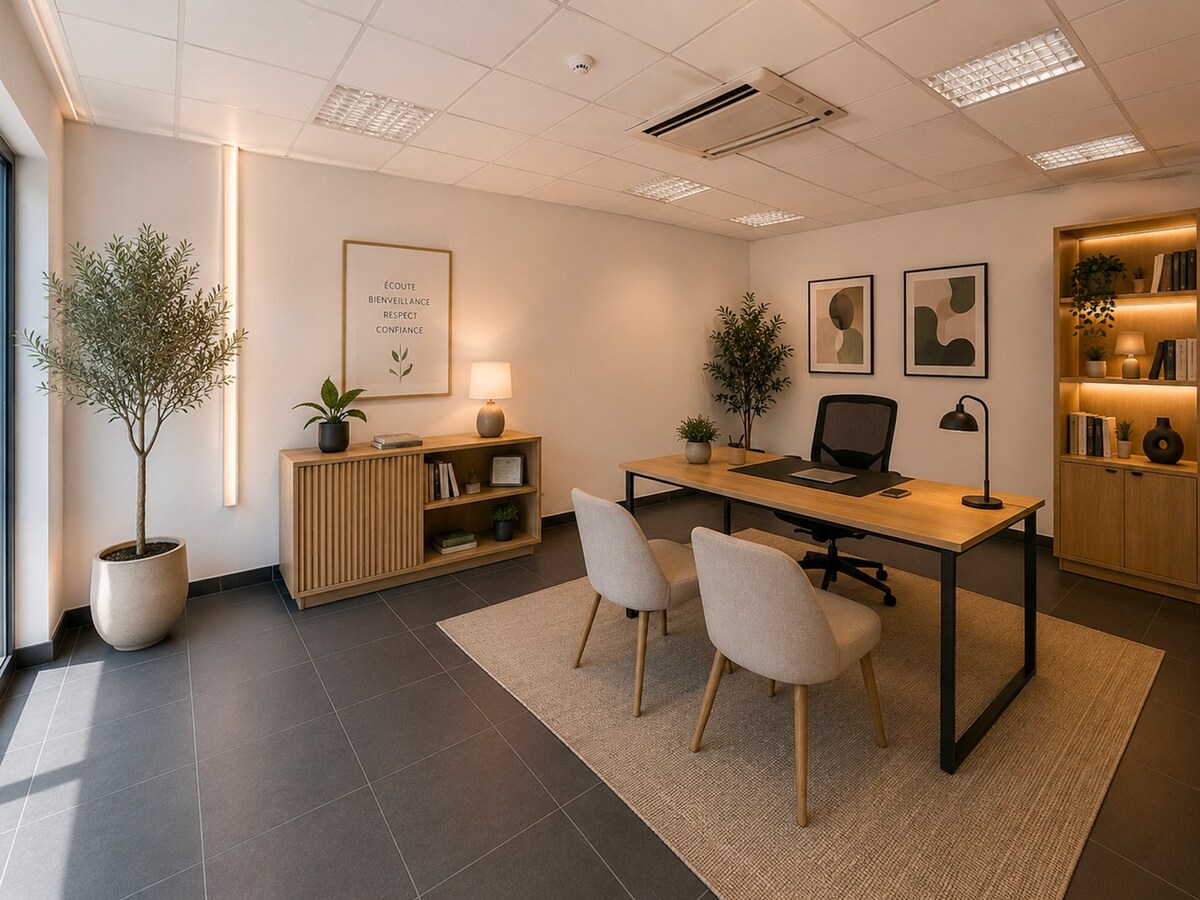 À Dottignies : surface commerciale modulable de ±116 m² avec jardin et excellente visibilité ! 