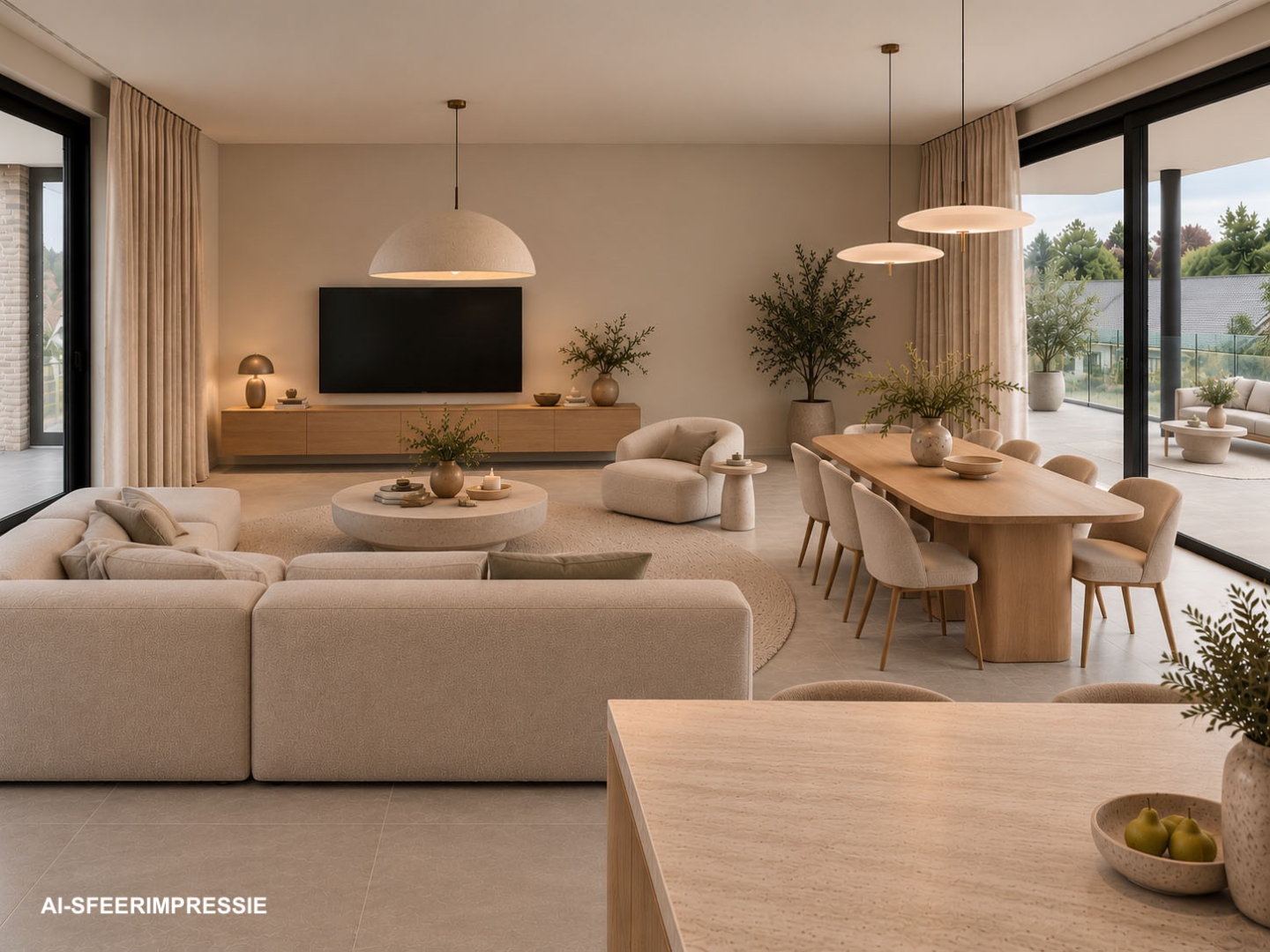 Ruim appartement (117 m²) met 2 slpk en overdekt terras. 