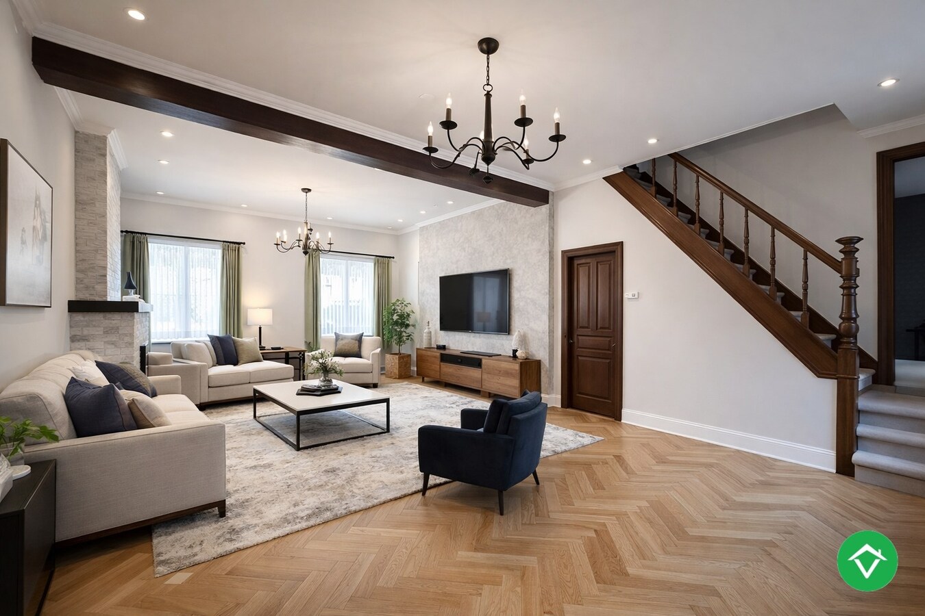 Ruime woning met 5 slaapkamers, garage en diepe tuin te Houthulst 