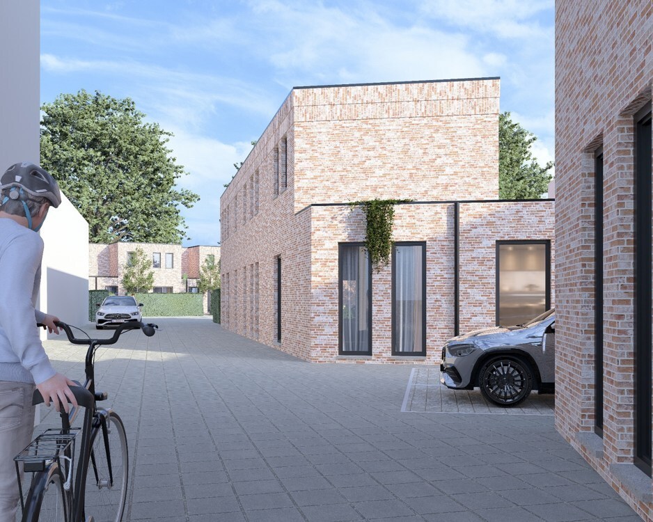 Modern, Bijna Energie Neutraal gelijkvloers appartement met private tuin in het centrum van Stokkem! 