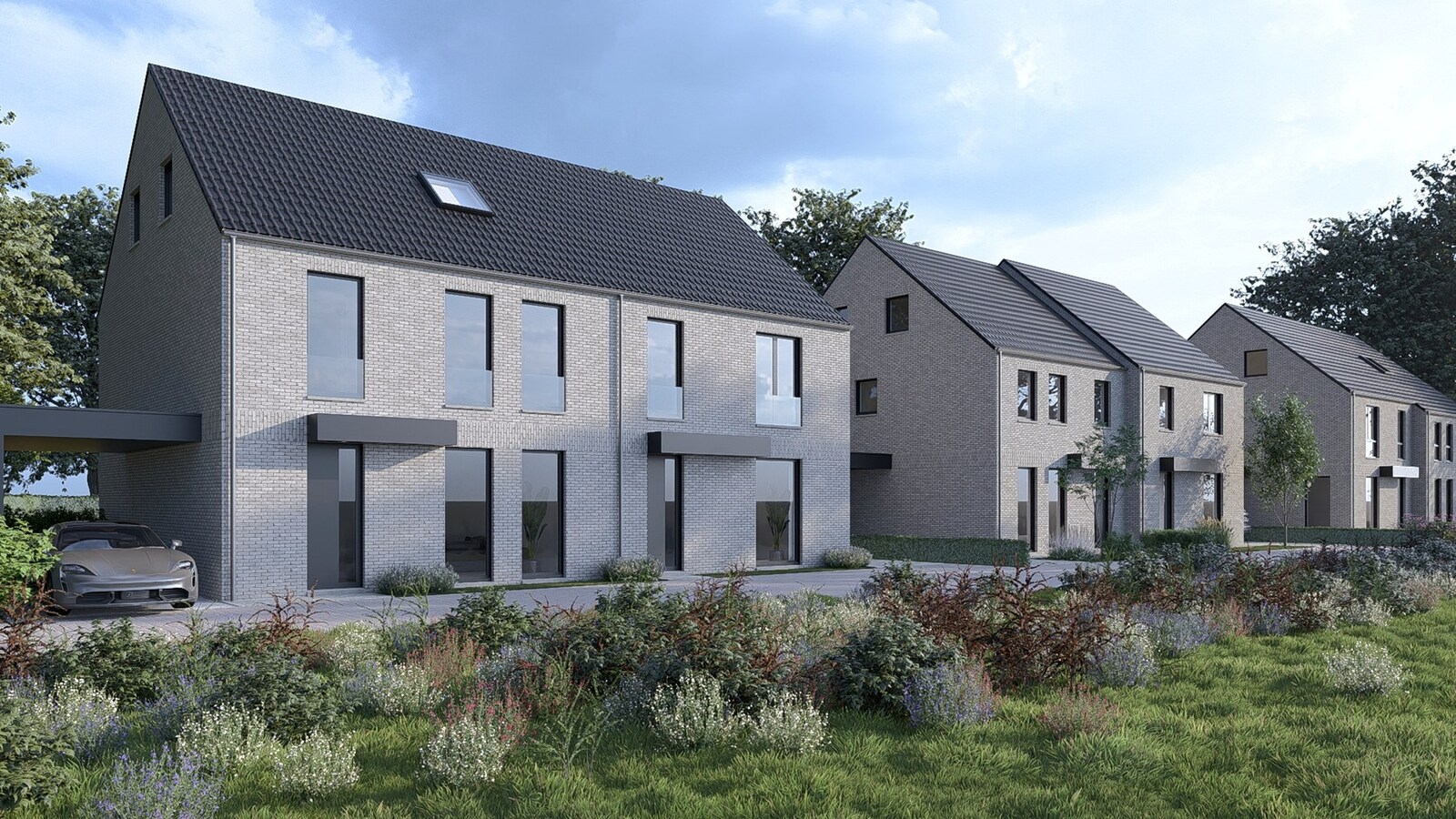 Halfvrijstaande nieuwbouwwoning gelegen op een perceel van 2a50ca op een gunstige locatie nabij de Nederlandse grens! 