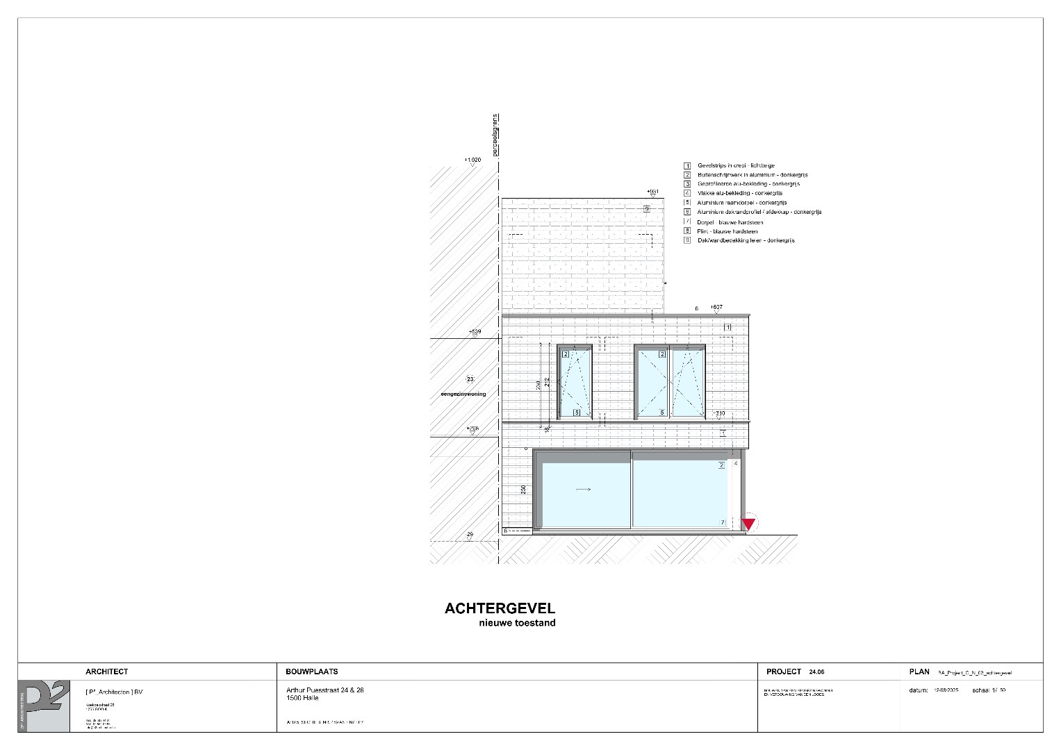 Bouwgrond voor halfopen bebouwing met vergunning 