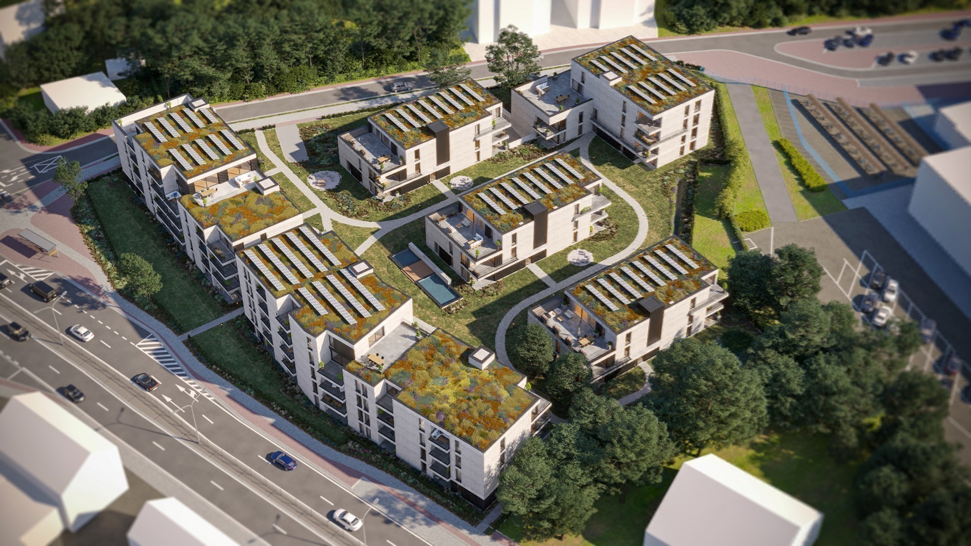 Appartement op de 2de verdieping van 94,40m² met twee slaapkamers 