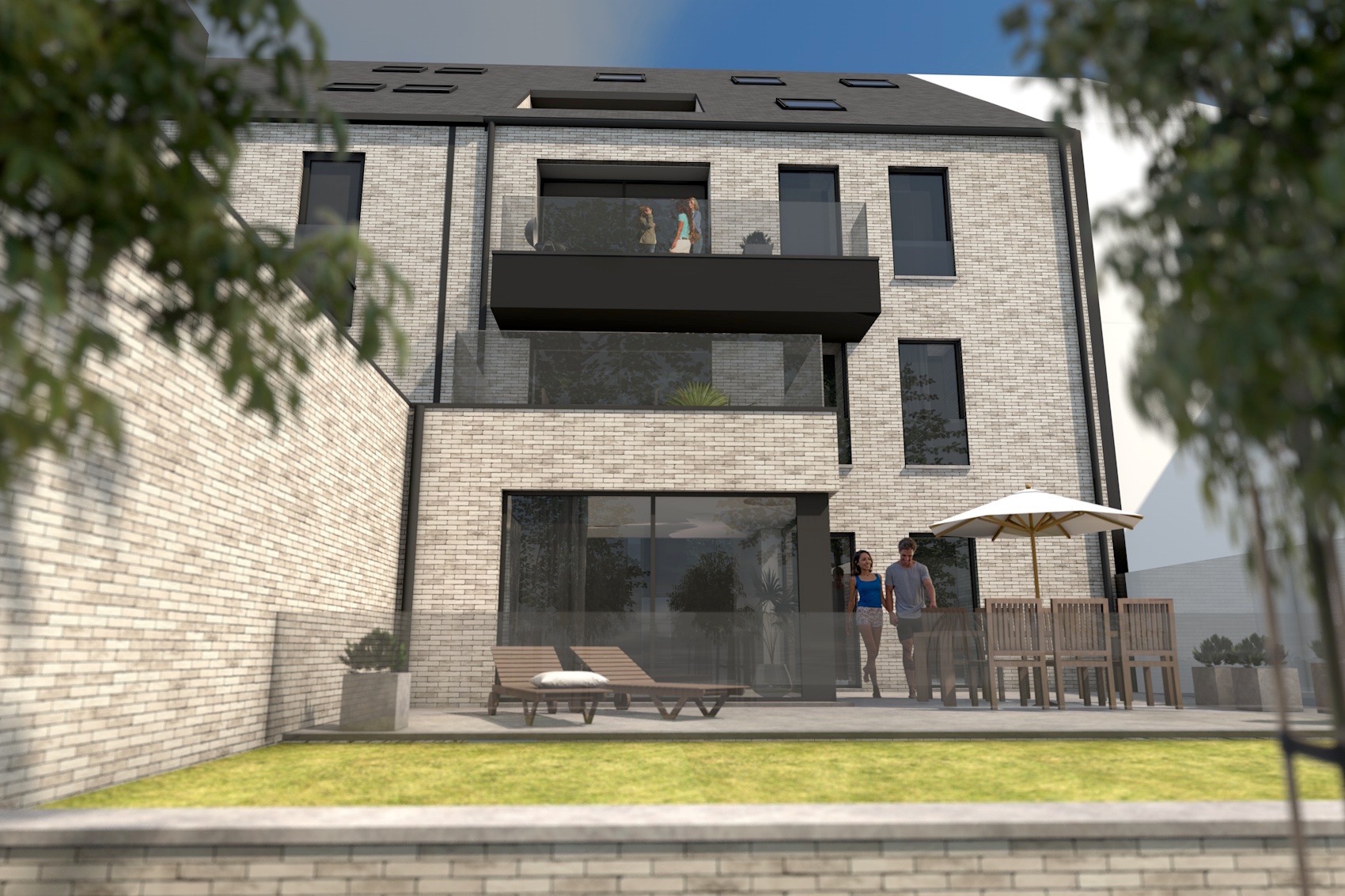 RESIDENTIE MAGRITTE 2 - 6 Moderne appartementen met terras. 