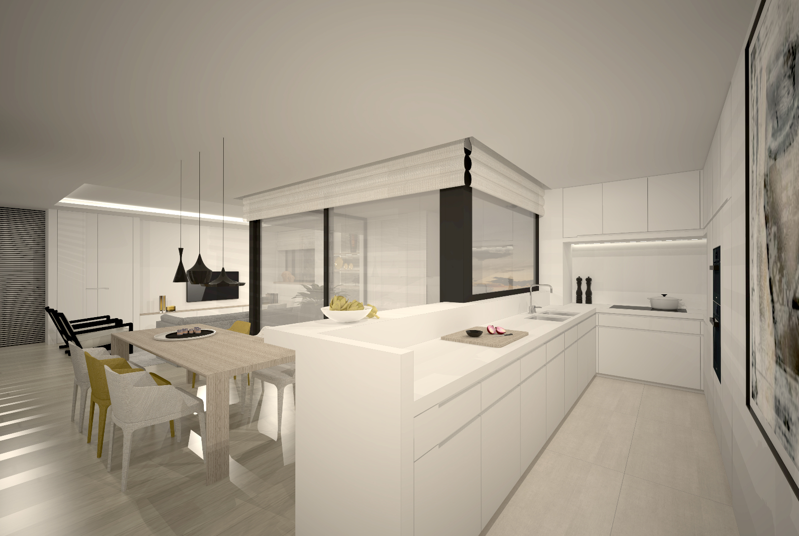 Appartement op de 11de verdieping van 127m² met twee slaapkamers 