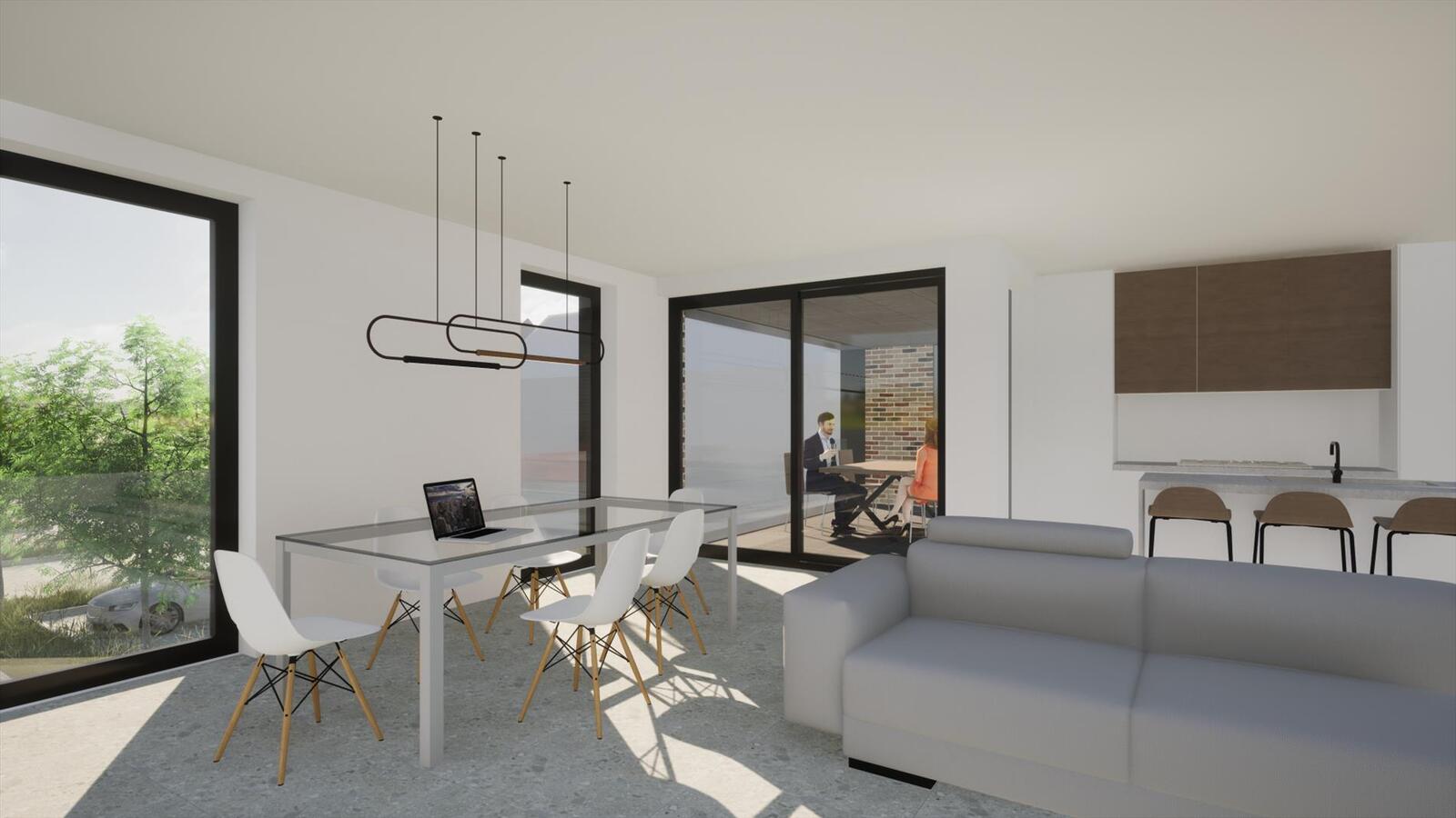 Residentie Dorpszicht is een kleinschalige residentie van 4 appartementen in een frisse, eigentijdse bouwstijl met zicht op het dorpsplein van Tongerlo! 