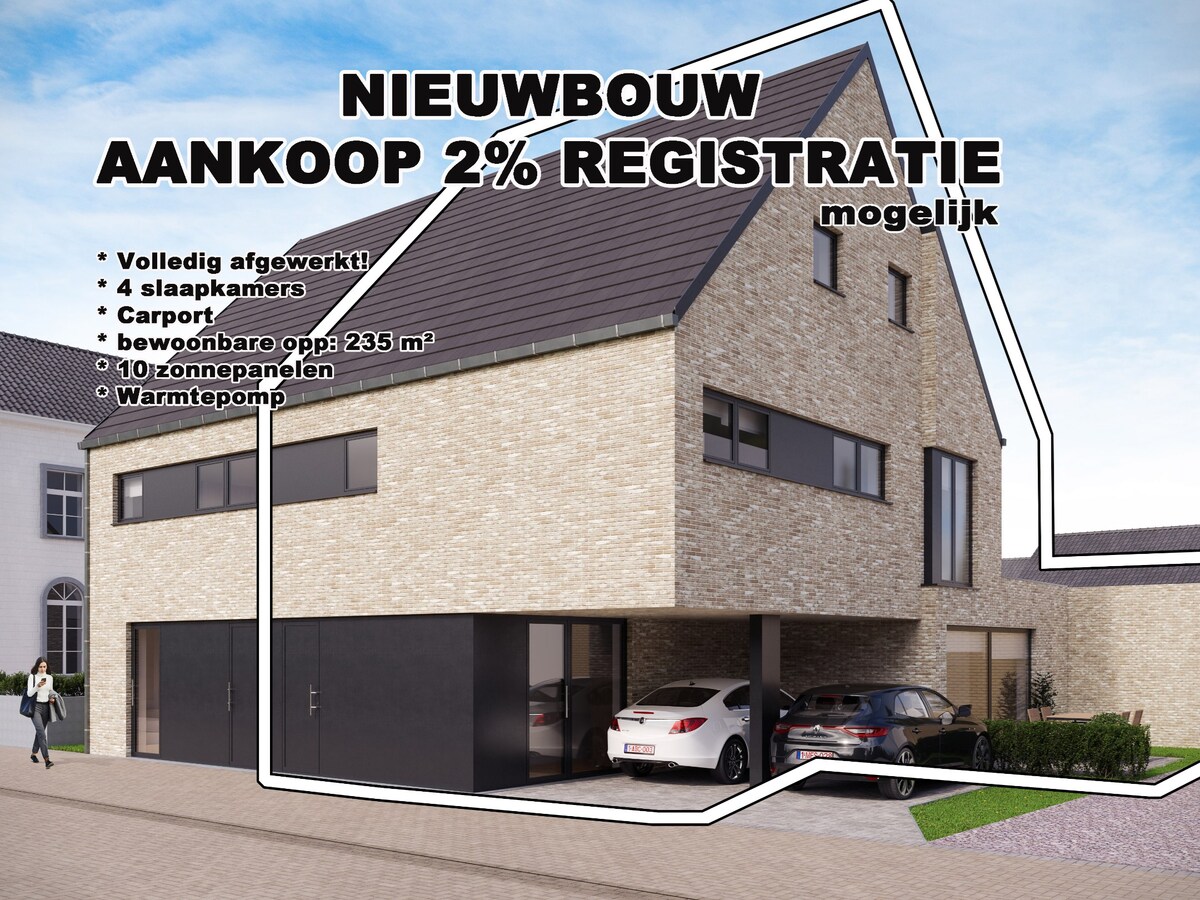 Nieuwbouw :  afgewerkte BEN-woning in hartje Stokkem. (Registratierechten) 