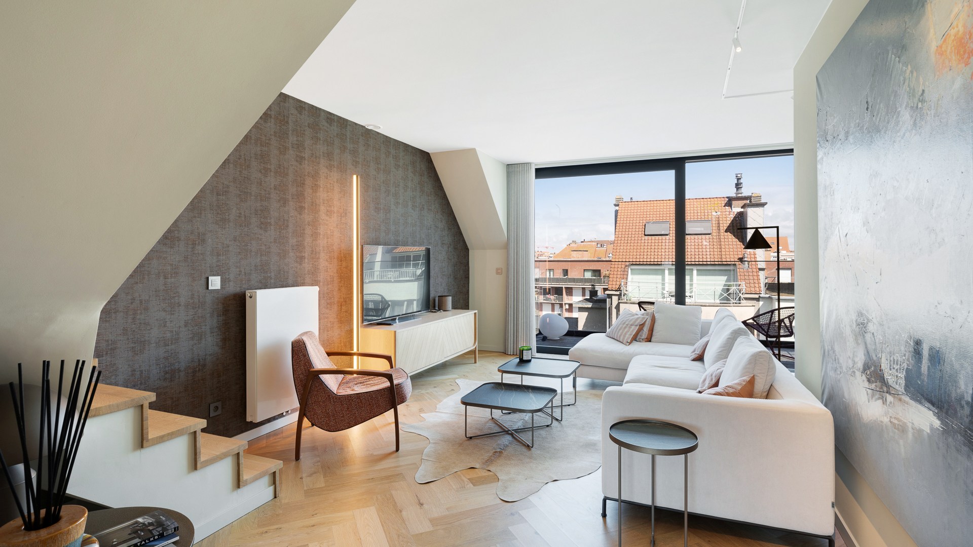 itzonderlijk duplex penthouse van 125 m² in residentie William, een recent en stijlvol gebouw (2020), perfect gelegen in het centrum van Knokke 