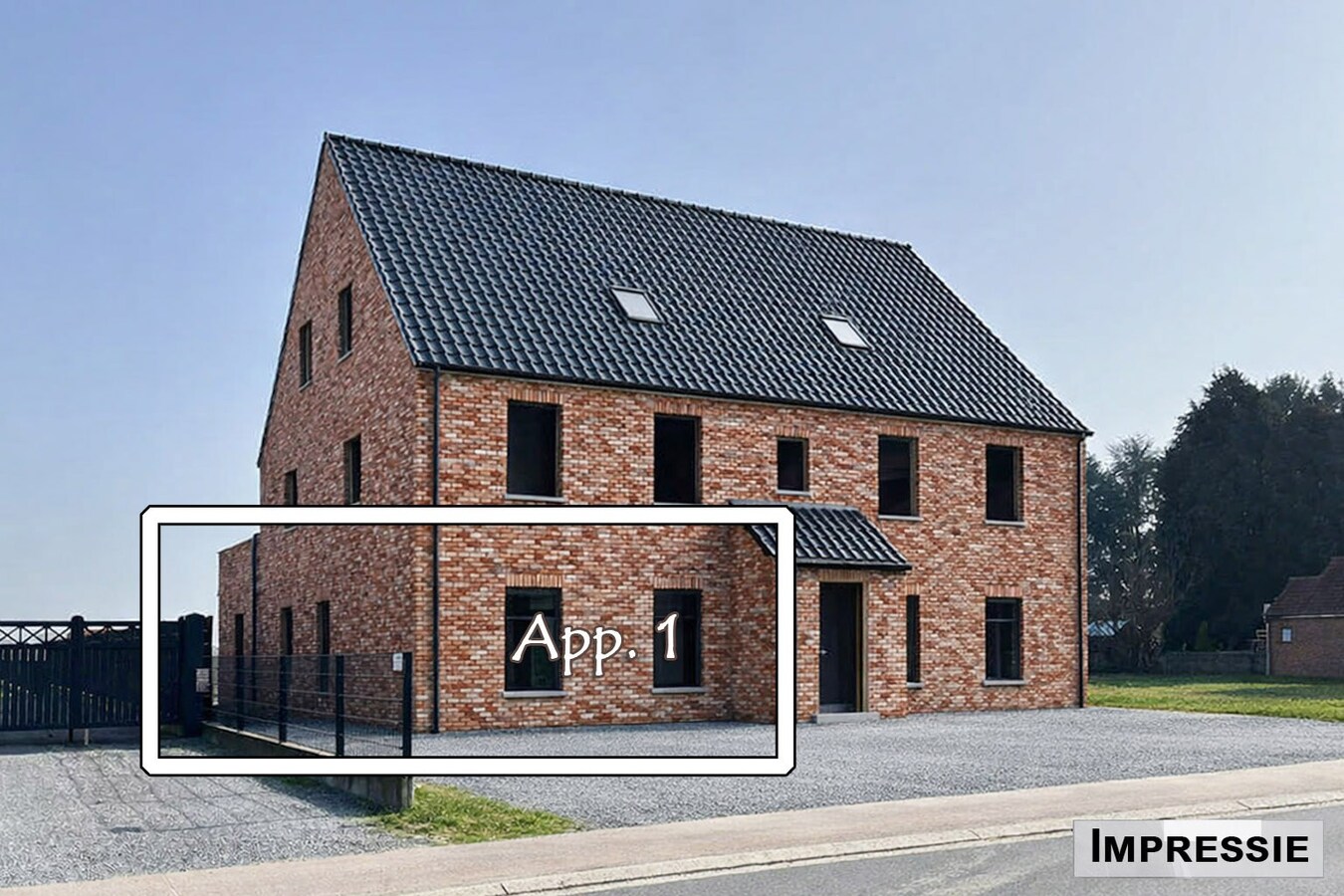 Nieuw gelijkvloers appartement met terras en tuintje 