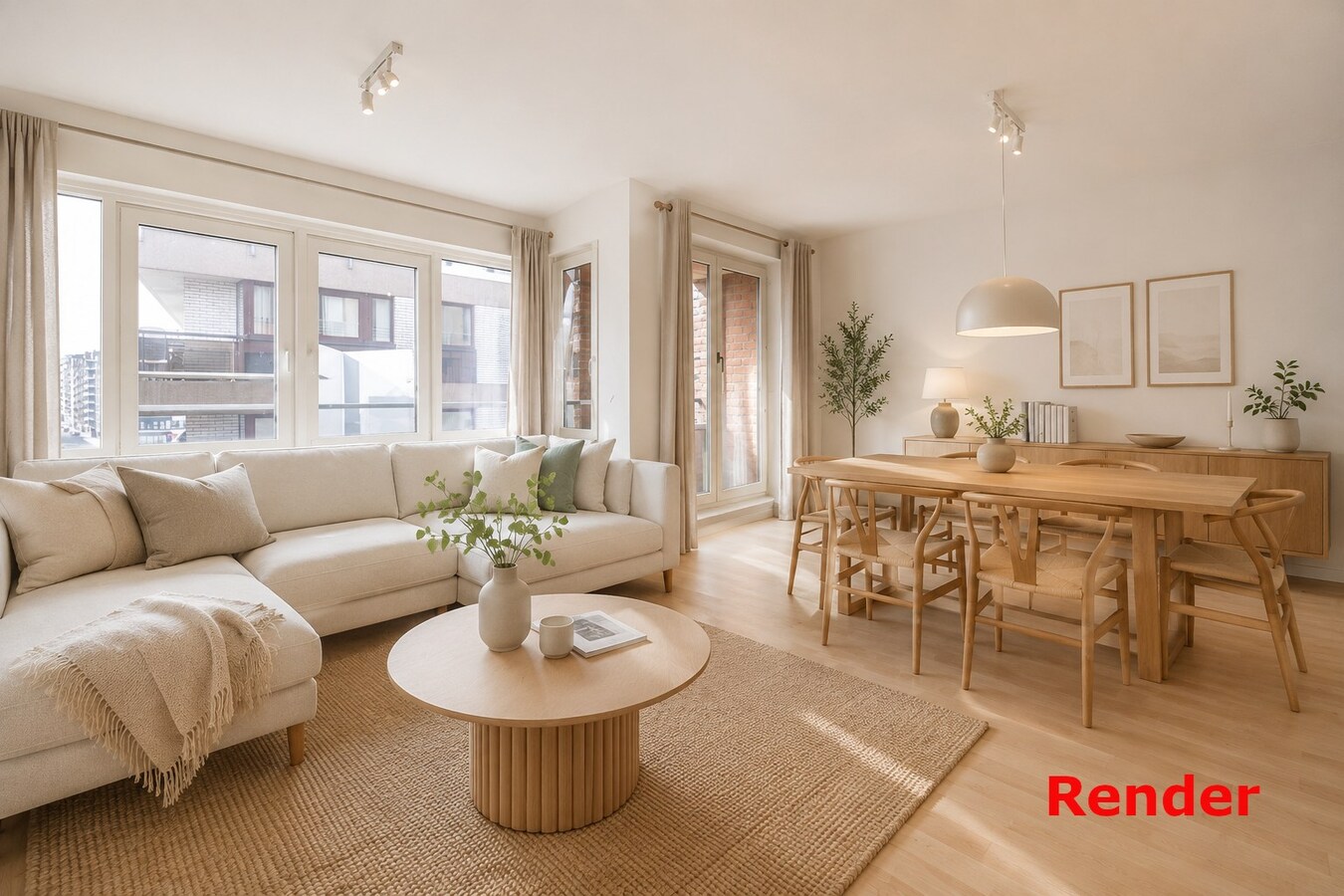 Uitzonderlijk hoekappartement met zijdelings zeezicht 