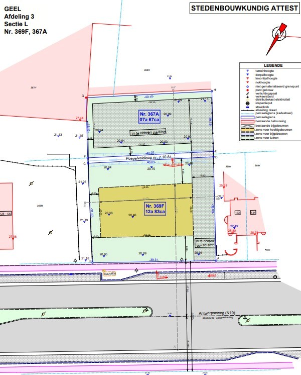 Projectgrond van 20 are 50 ca. met commerciële ligging in Geel 