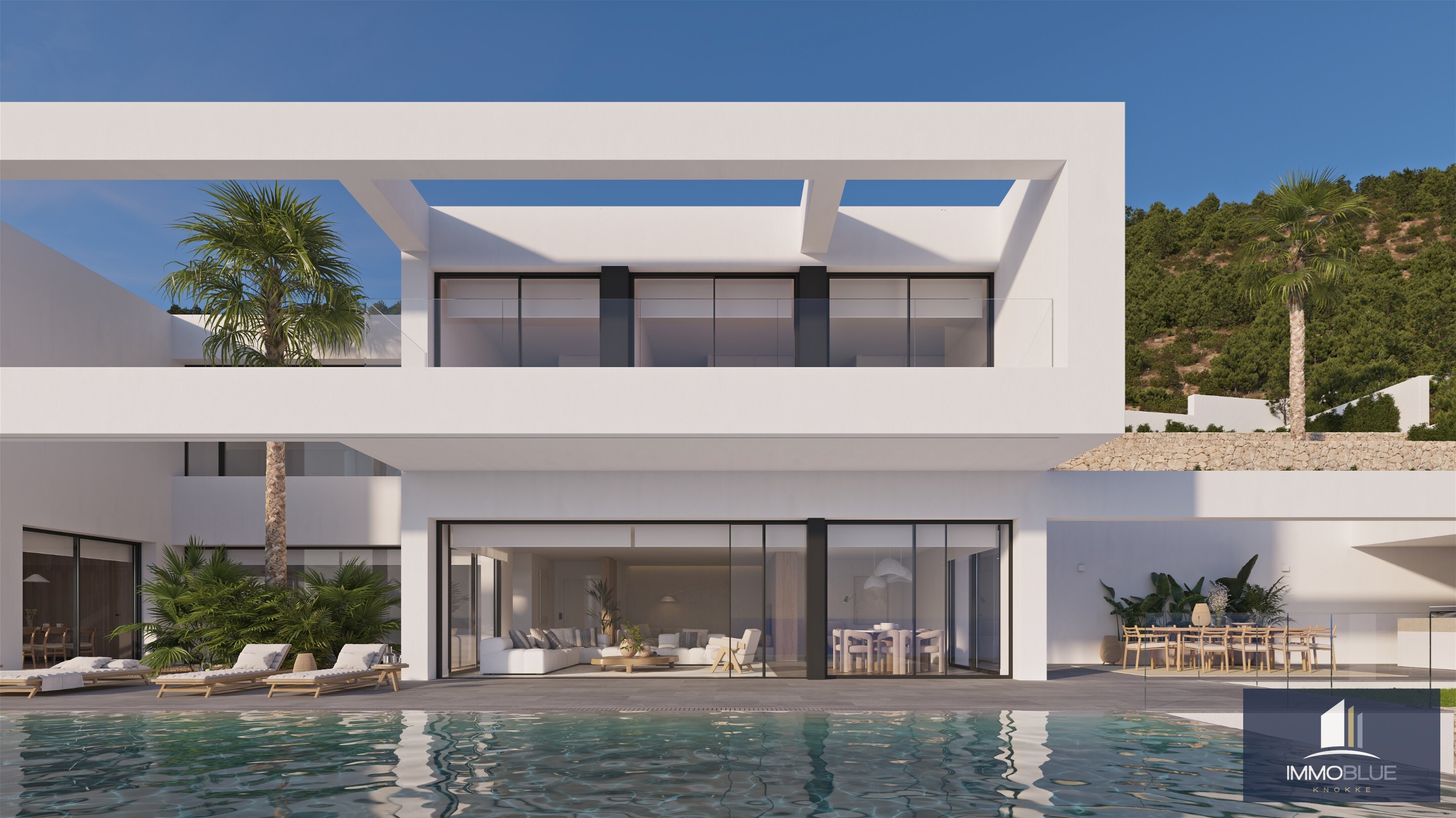 Designvilla in Benissa met infinity pool. 