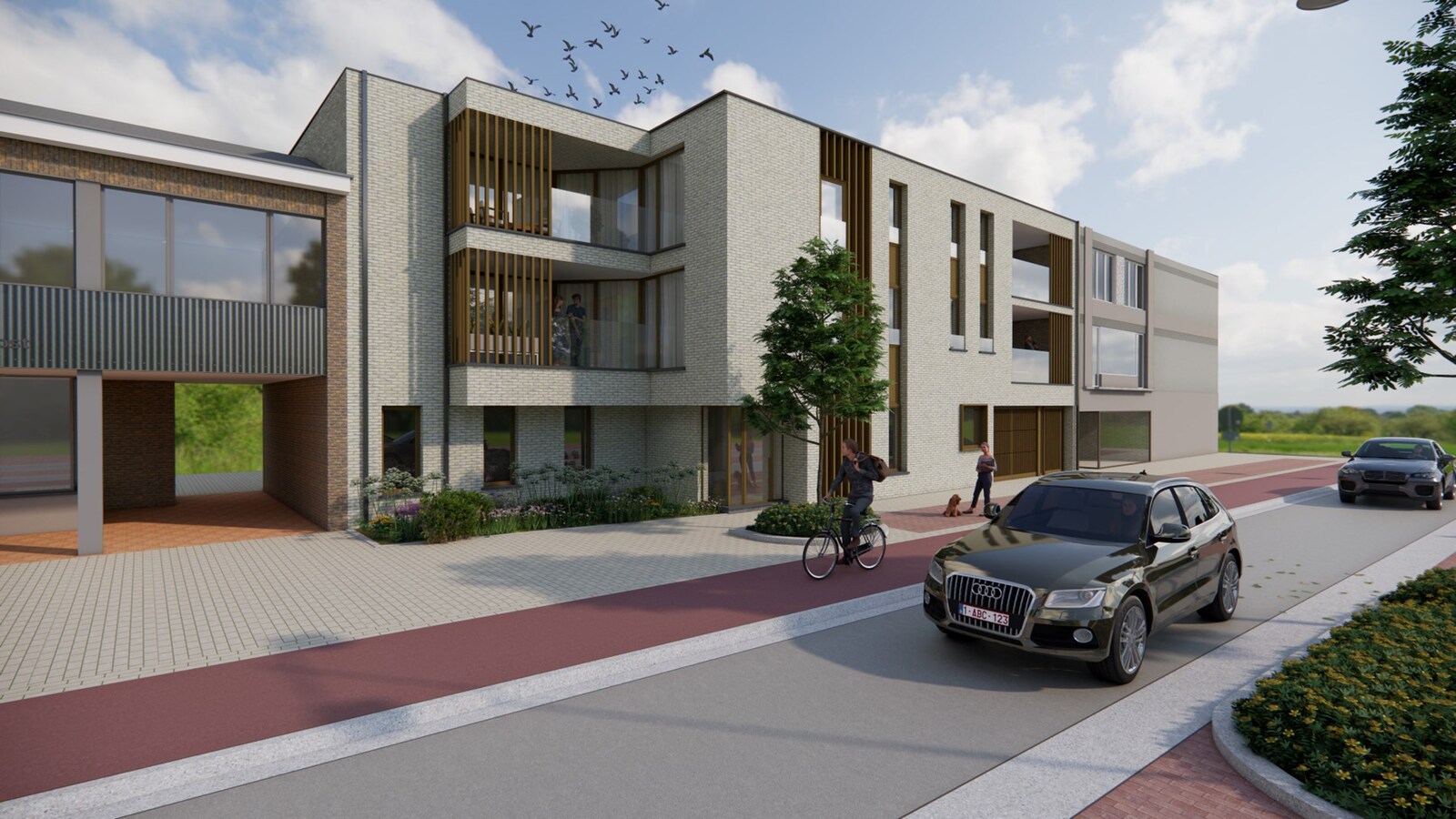 NIEUWBOUW APPARTEMENT MET 1 SLAAPKAMERS IN HET CENTRUM VAN KERMT 