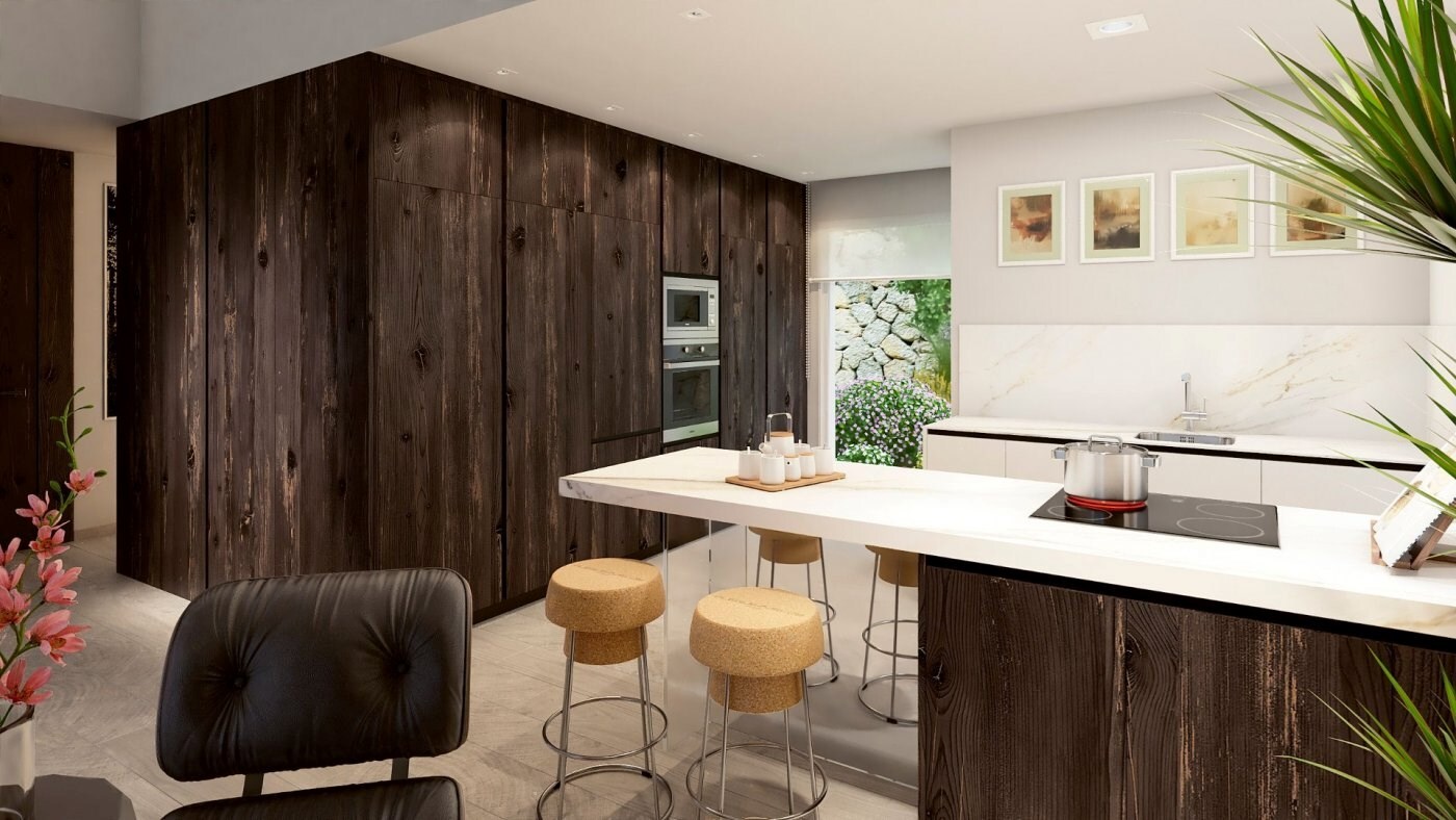 Nieuwbouw villa's in residentieel complex en gemeenschappelijk zwembad in La Finca Golf course 