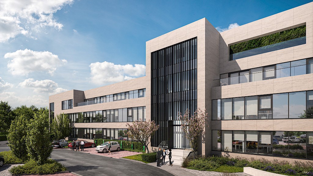 Kantoren te huur in renovatieproject The Curve aan E40 in Drongen