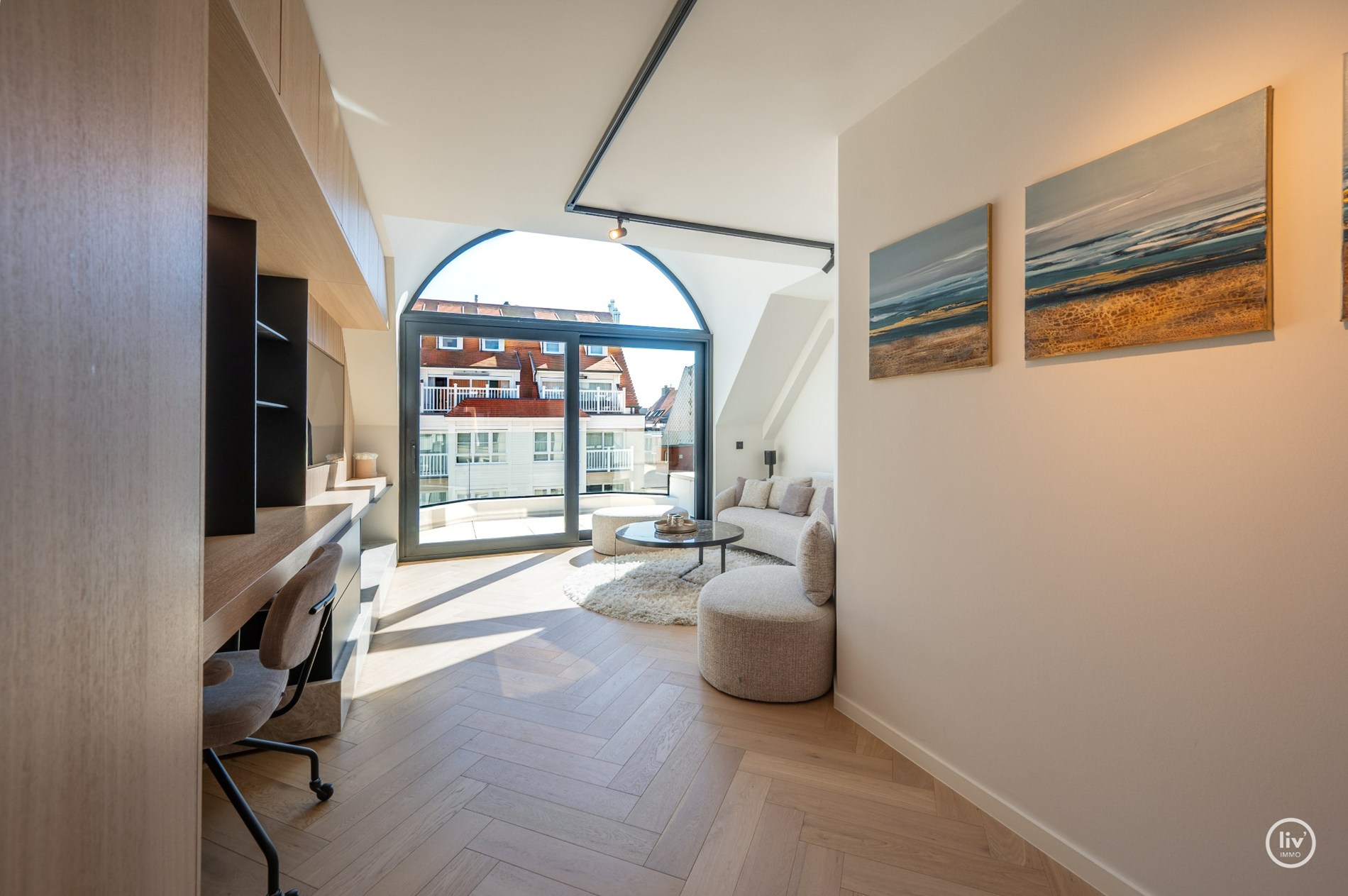 Uitzonderlijk luxueus afgewerkte duplex met royale terrassen, op topligging te Dumortierlaan. Hier werd over elk detail nagedacht 
