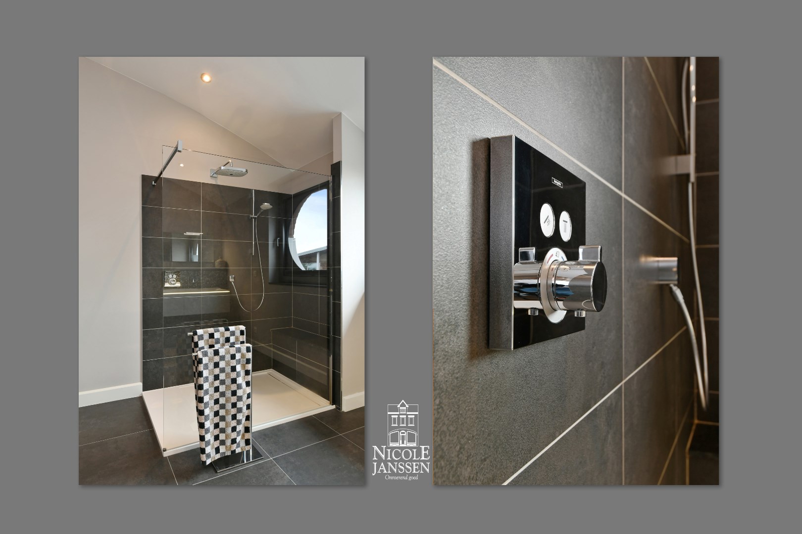 Badkamer met mooie inloopdouche