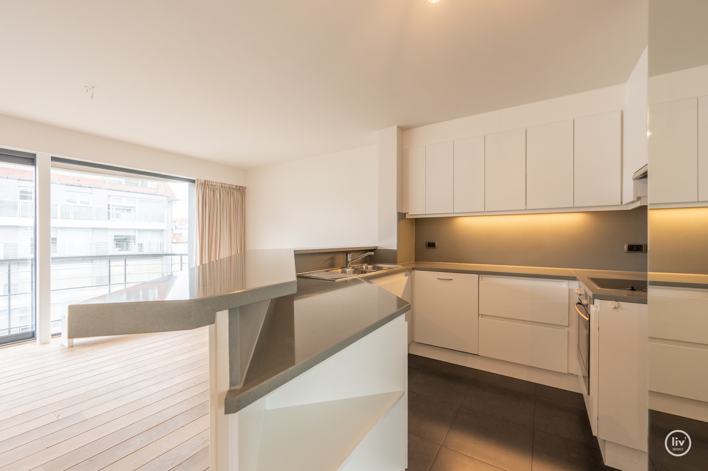 Dit charmante appartement onderscheidt zich door een uitzonderlijke gevelbreedte van maar liefst 9 meter en een ideale oriëntatie aan de zonnekant van de Lippenslaan. 